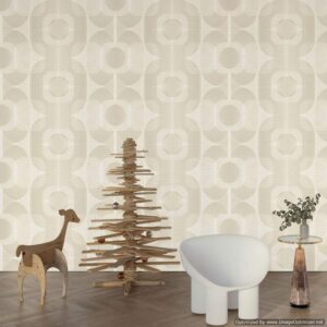 Tapeta winylowa na flizelinie – Beżowa z efektem 3D 10m x 53 cm - obrazek 2