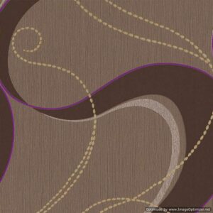 Tapeta ścienna winylowa na flizelinie – Brązowa z Abstrakcyjnymi Liniami i Złotymi Akcentami, Zmywalna