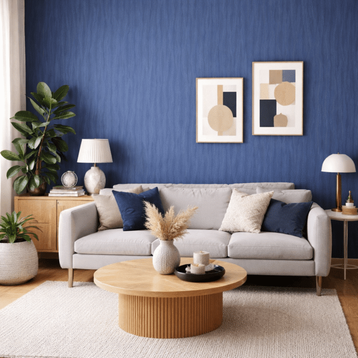 Tapeta winylowa na flizelinie – Niebieska 3 AS z delikatnym wzorem 10m x 53 cm - obrazek 2