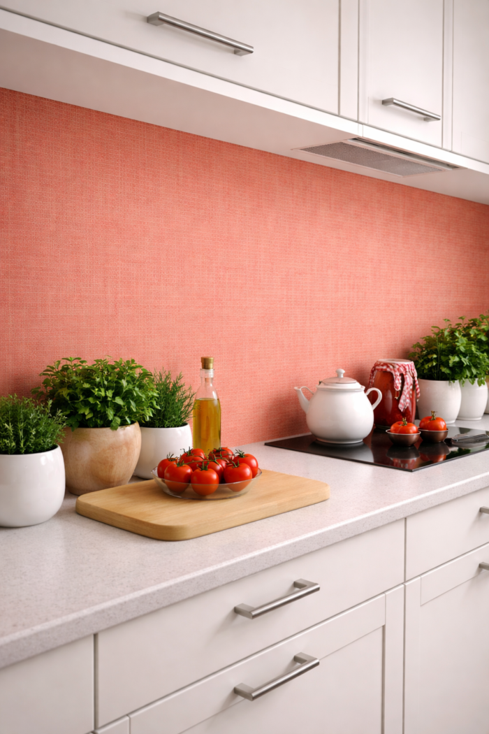 Tapeta winylowa na papierze – Pomarańczowa kratka 10m x 53 cm - obrazek 2