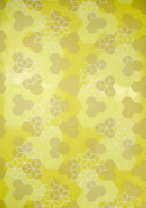 Tapeta ścienna winylowa na flizelinie – Miodowa z Geometrycznym Wzorem, 10 m x 53 cm - obrazek 2