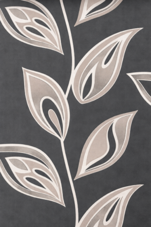 Tapeta grafit zamsz Liść winylowa na flizelinie