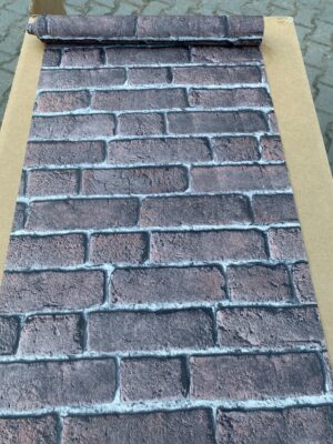 TAPETA WINYLOWA NA FLIZELINIE CEGŁA BRĄZOWA - obrazek 2