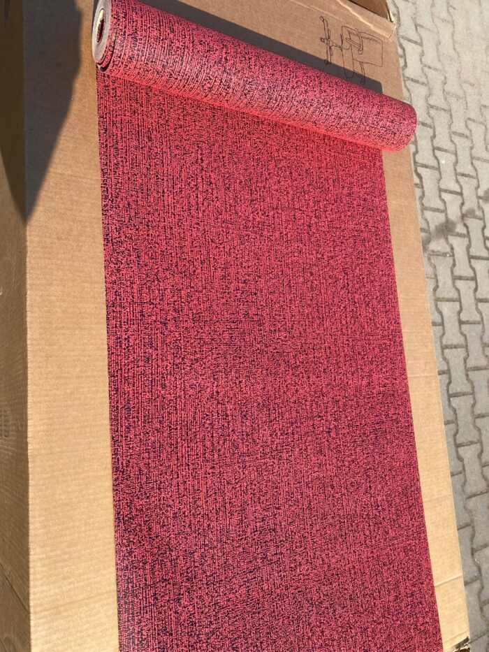 TAPETA WINYLOWA NA PAPIERZE CZERWONA CZARNE KROPKI - obrazek 2